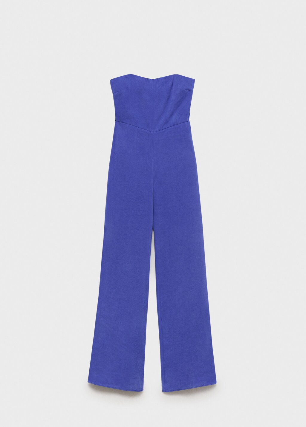 Long strapless jumpsuit - Vibrant blue