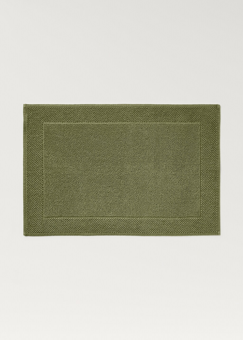 Bath mat with frame design - Beige