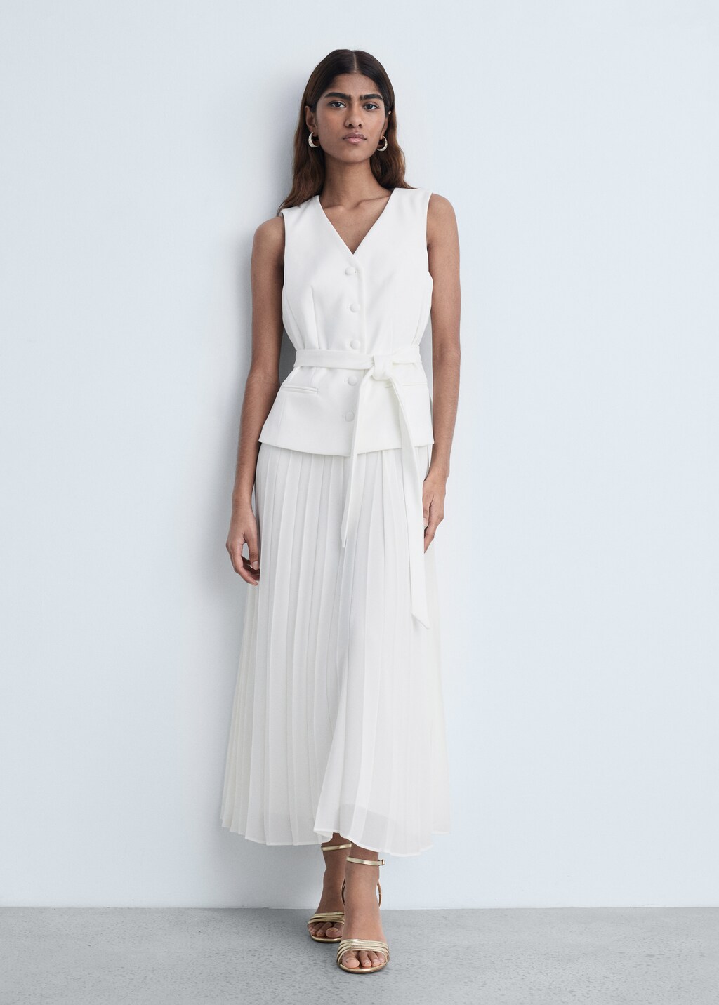 Combined waistcoat dress - Black