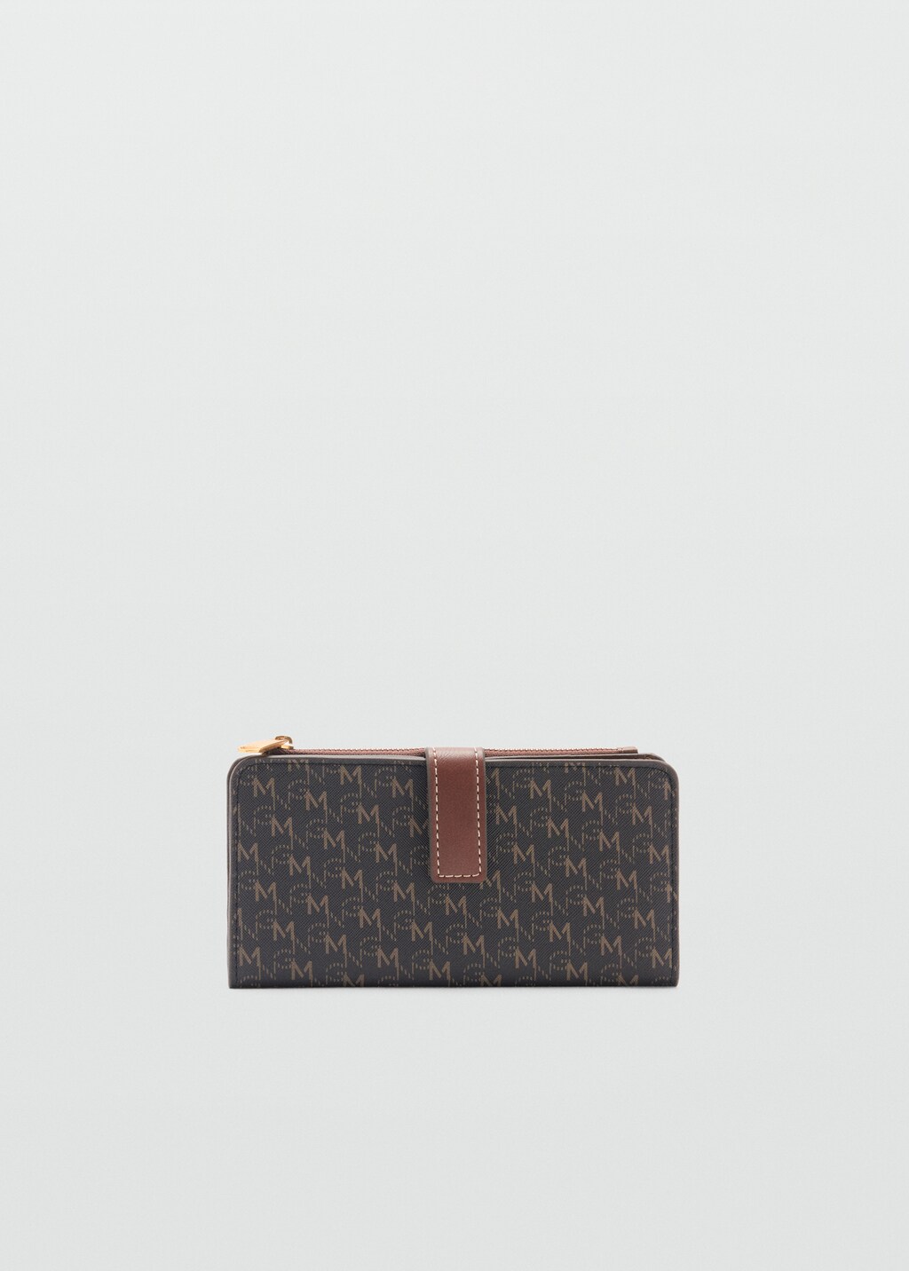 Wallet with printed logo - Brown