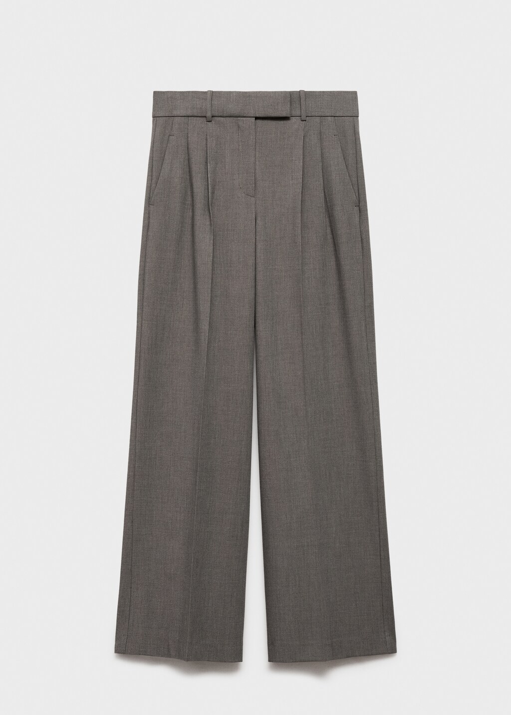 Wideleg suit trousers - Brown