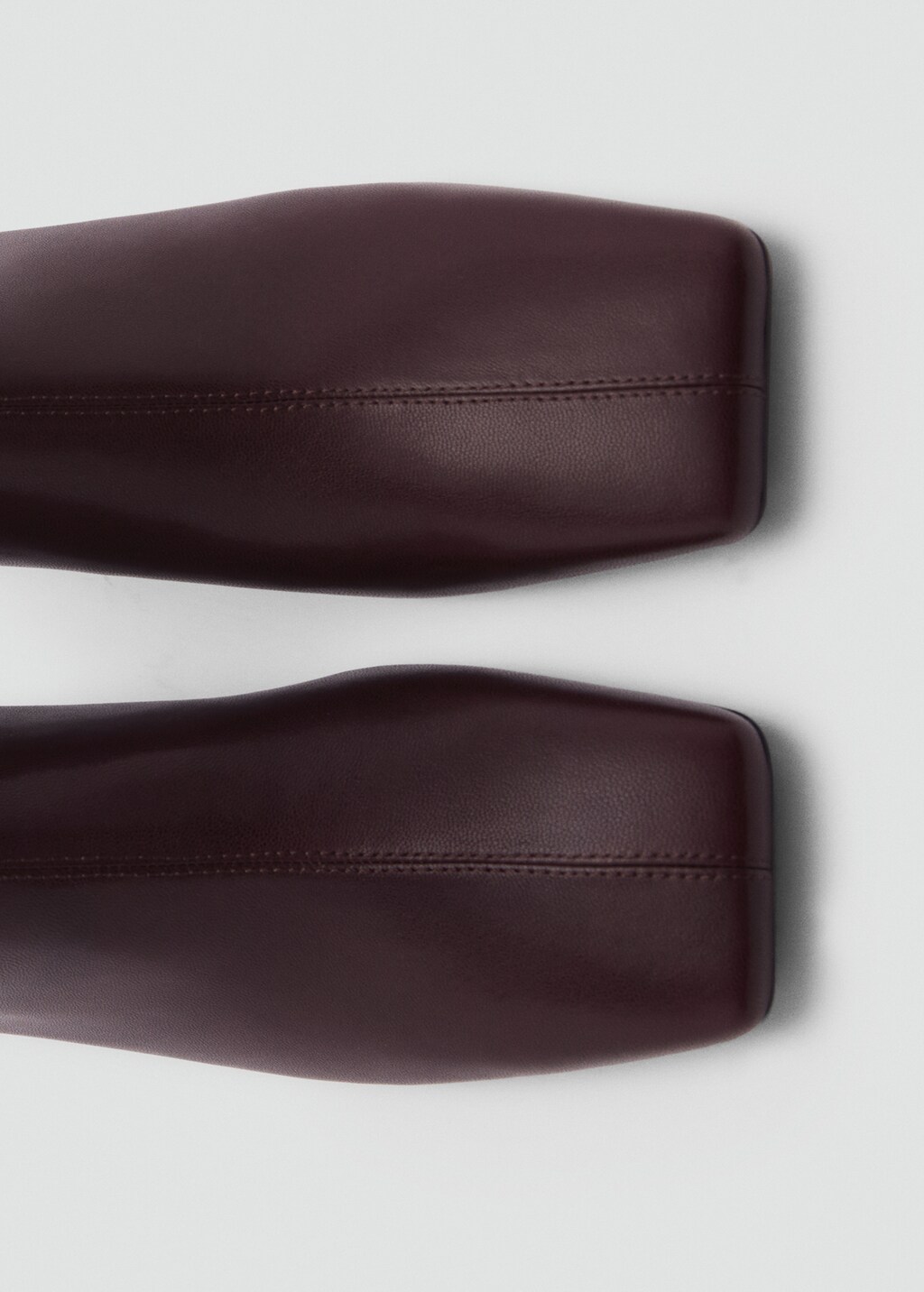 Squared toe leather ankle boots - Chocolate