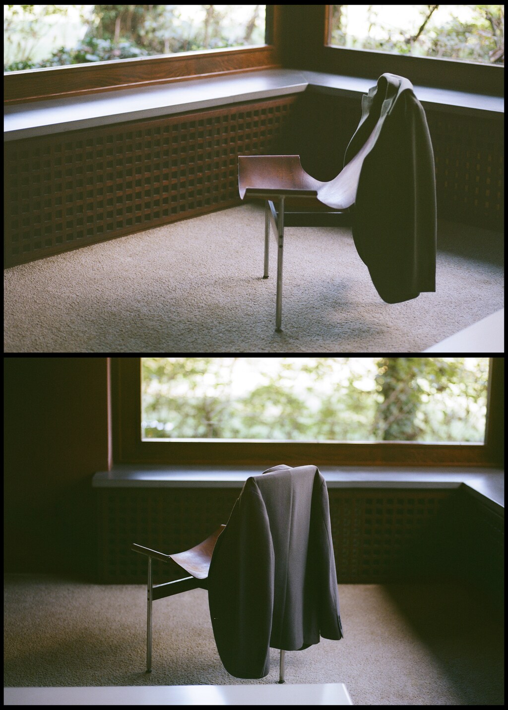 Slim fit wool blend blazer - Blue