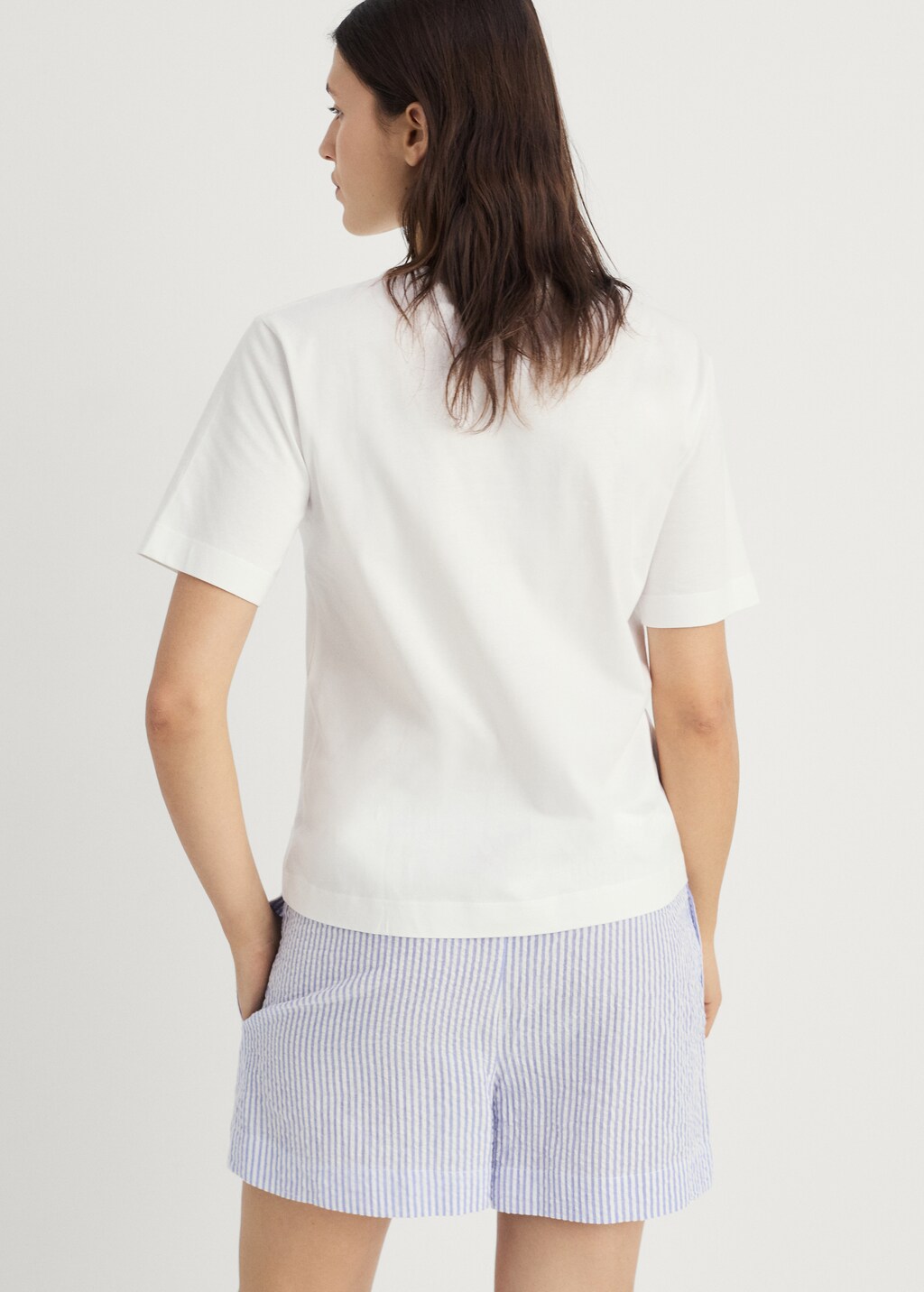 Two-piece striped pyjama set - Medium Brown