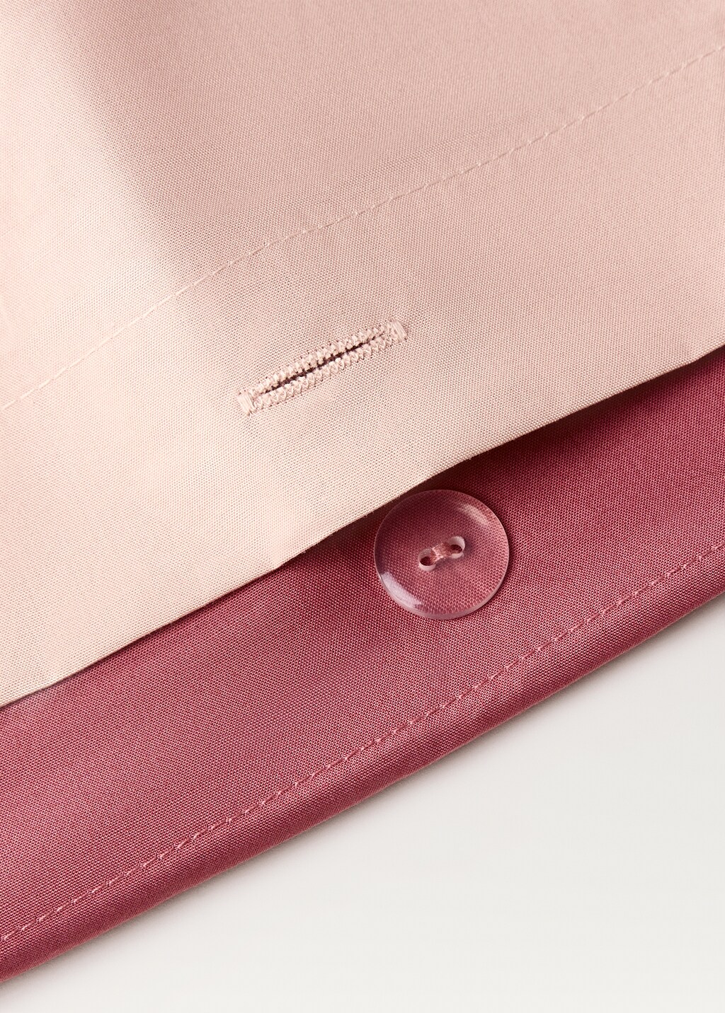 Cotton percale reversible duvet cover, 150cm - Green