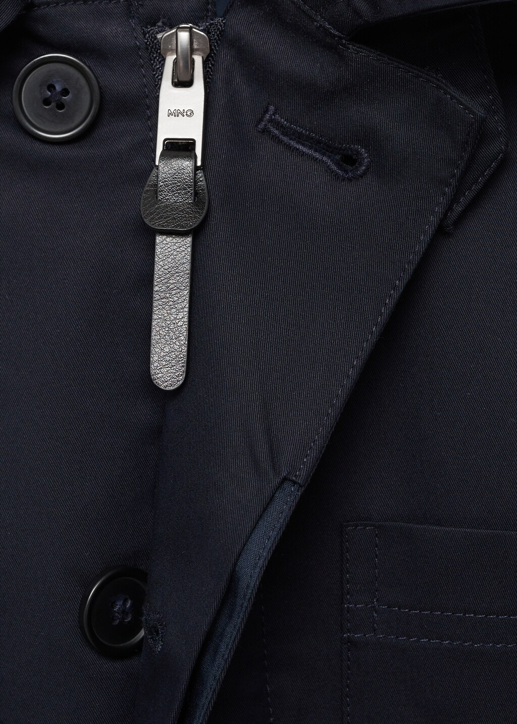 Water-repellent cotton jacket - Chocolate