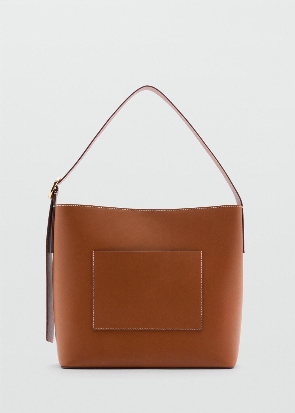 Leather shopper bag - Black