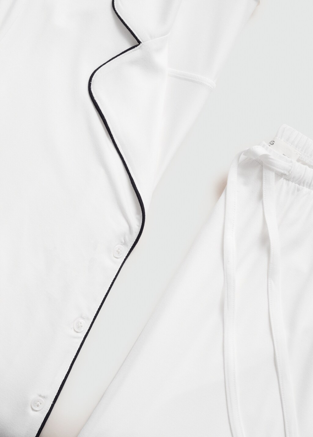 Two-piece pyjamas with piping - Dark Navy