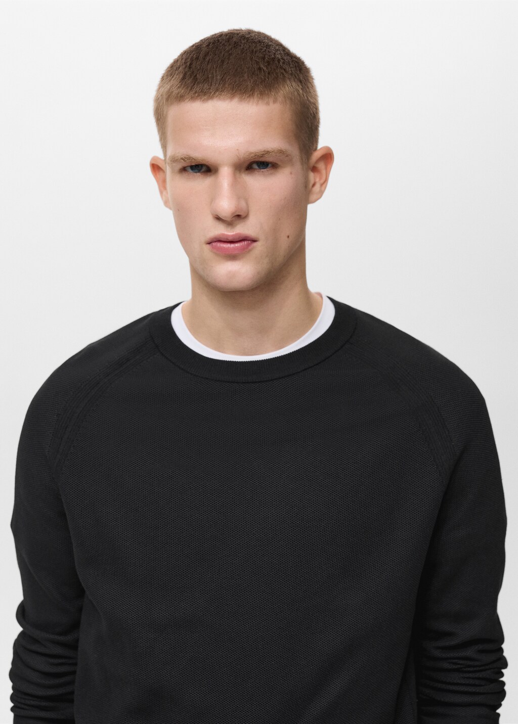Breathable sweater with COOLMAX® technology - Black