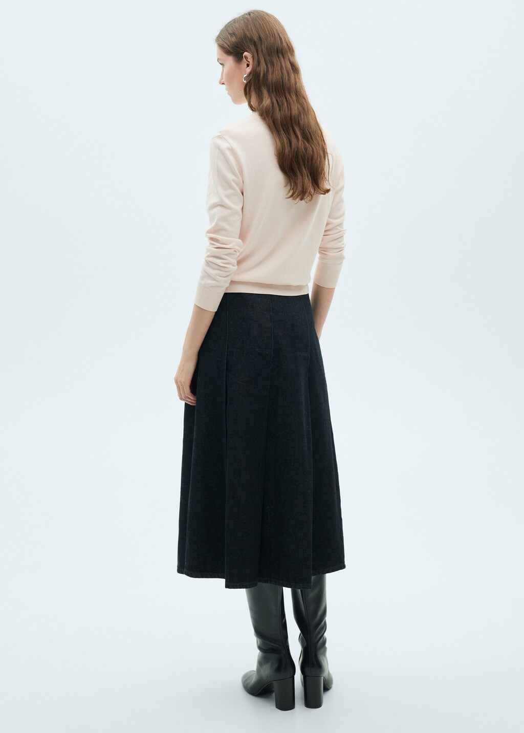 Silk-blend knitted sweater - Ecru