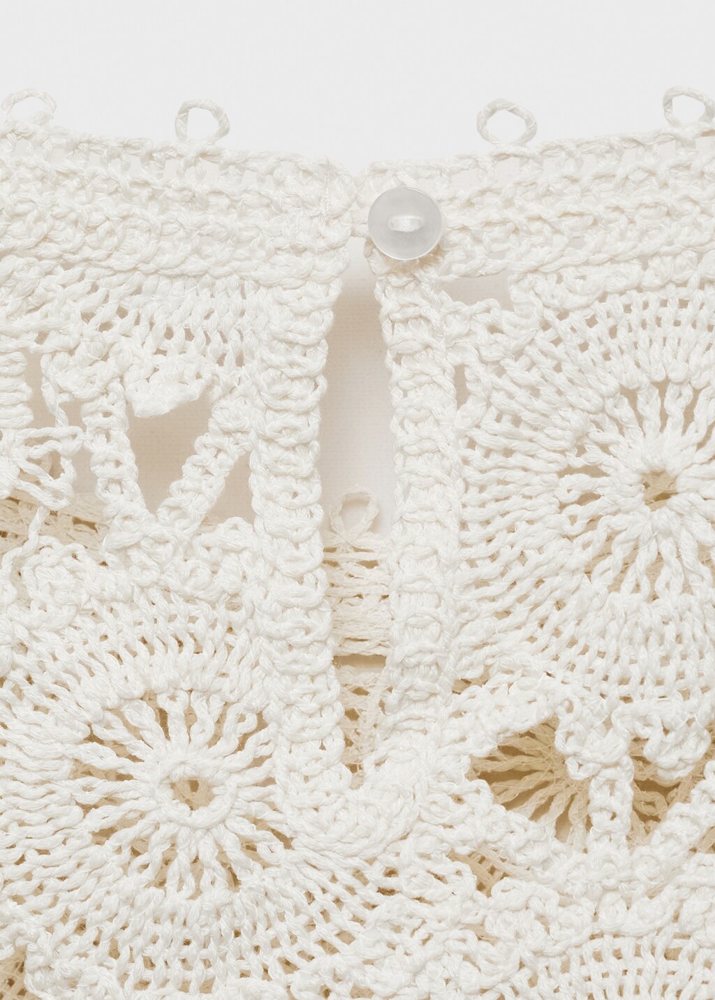 Crochet top midi-dress - Off White
