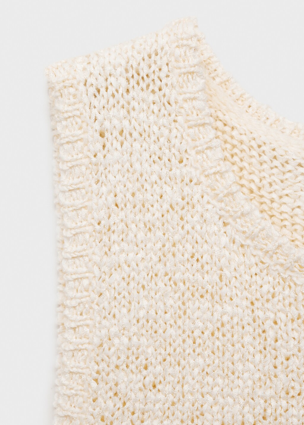 Crochet top with straps - Ecru