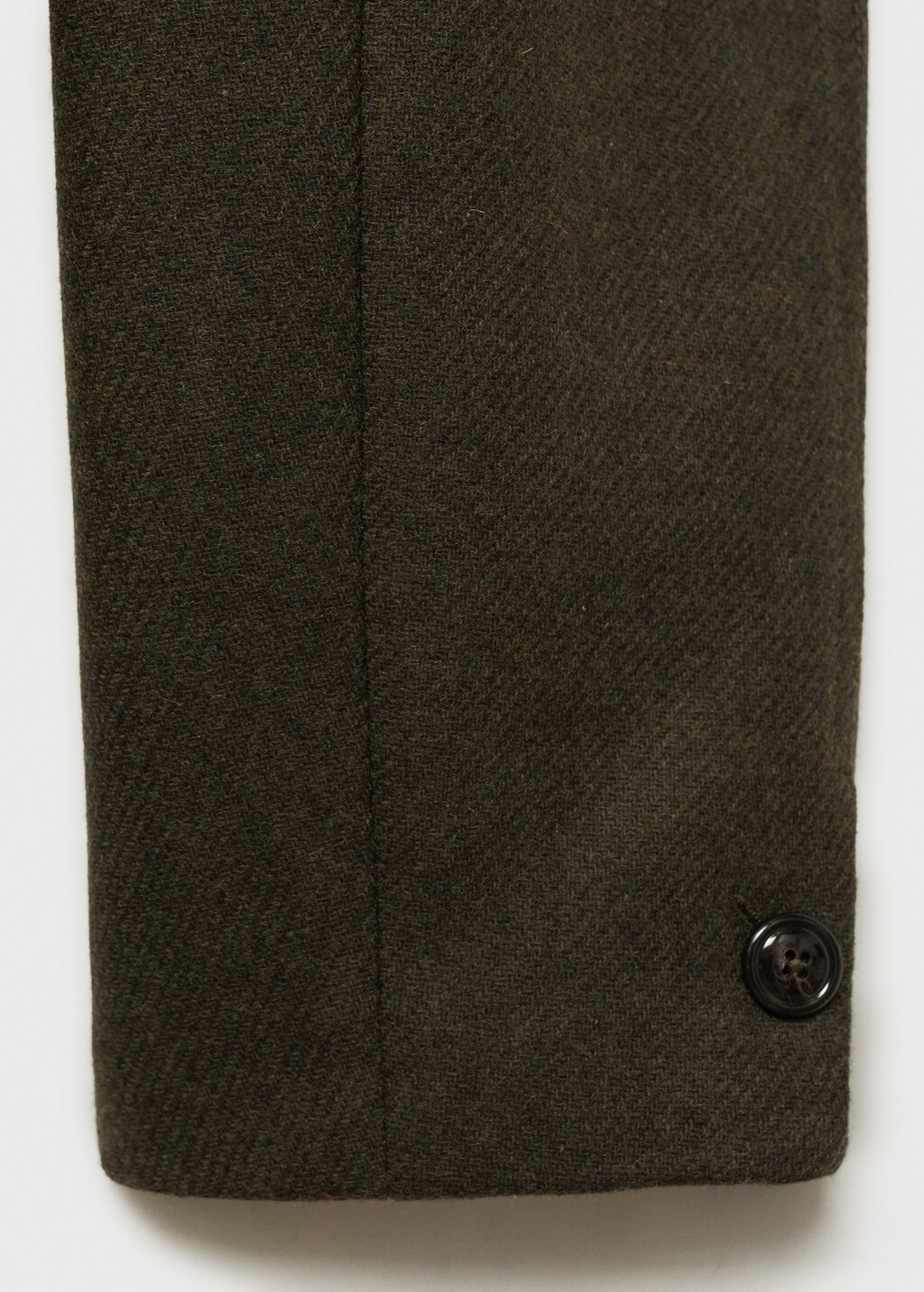Double-breasted wool coat - Khaki