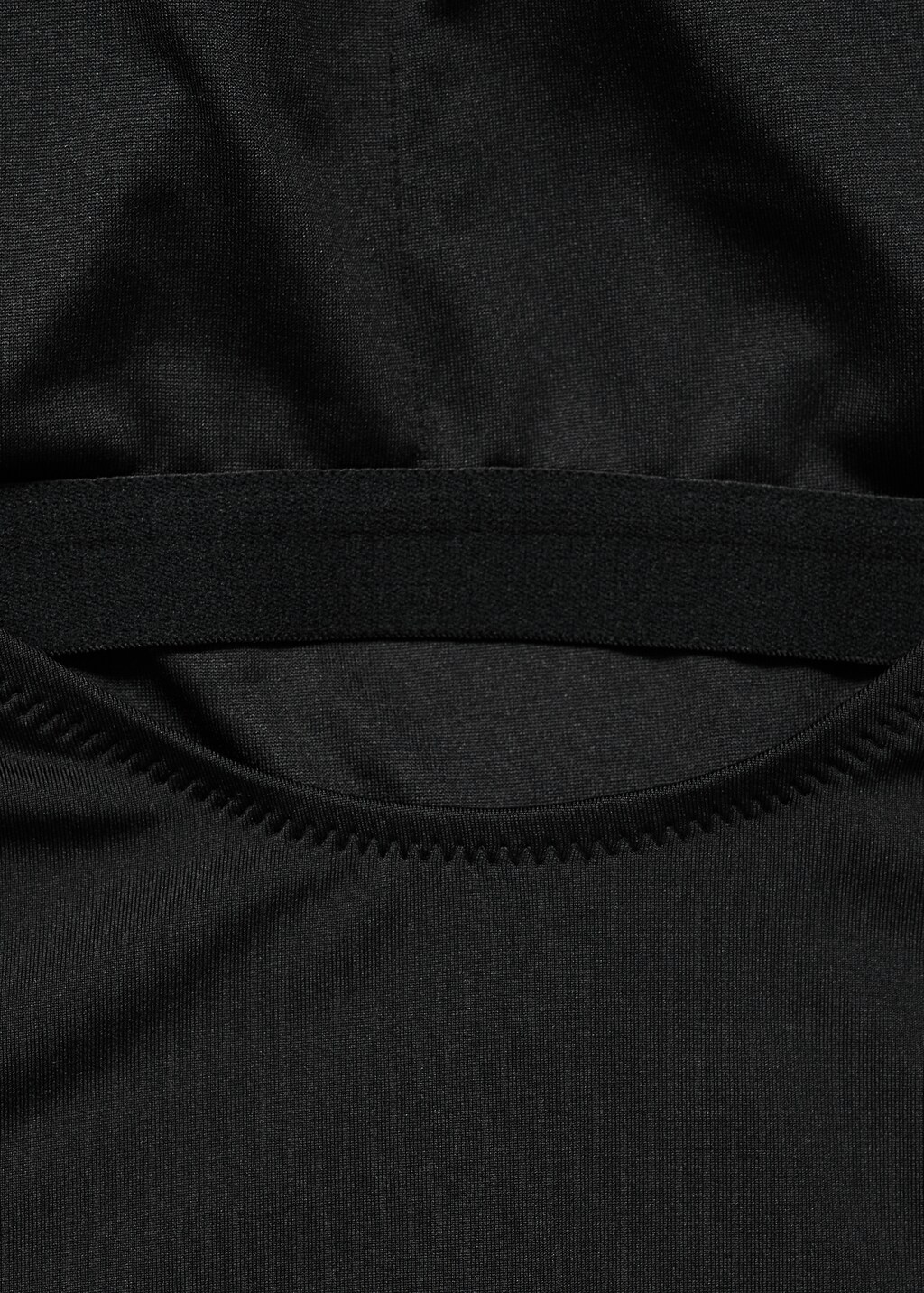 Asymmetrical swimsuit with gathered detail - Black