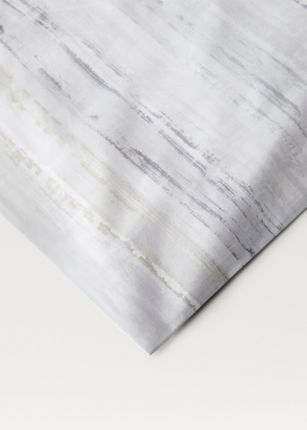 Cotton percale duvet cover with blurred print for 150/160 cm bed - Grey