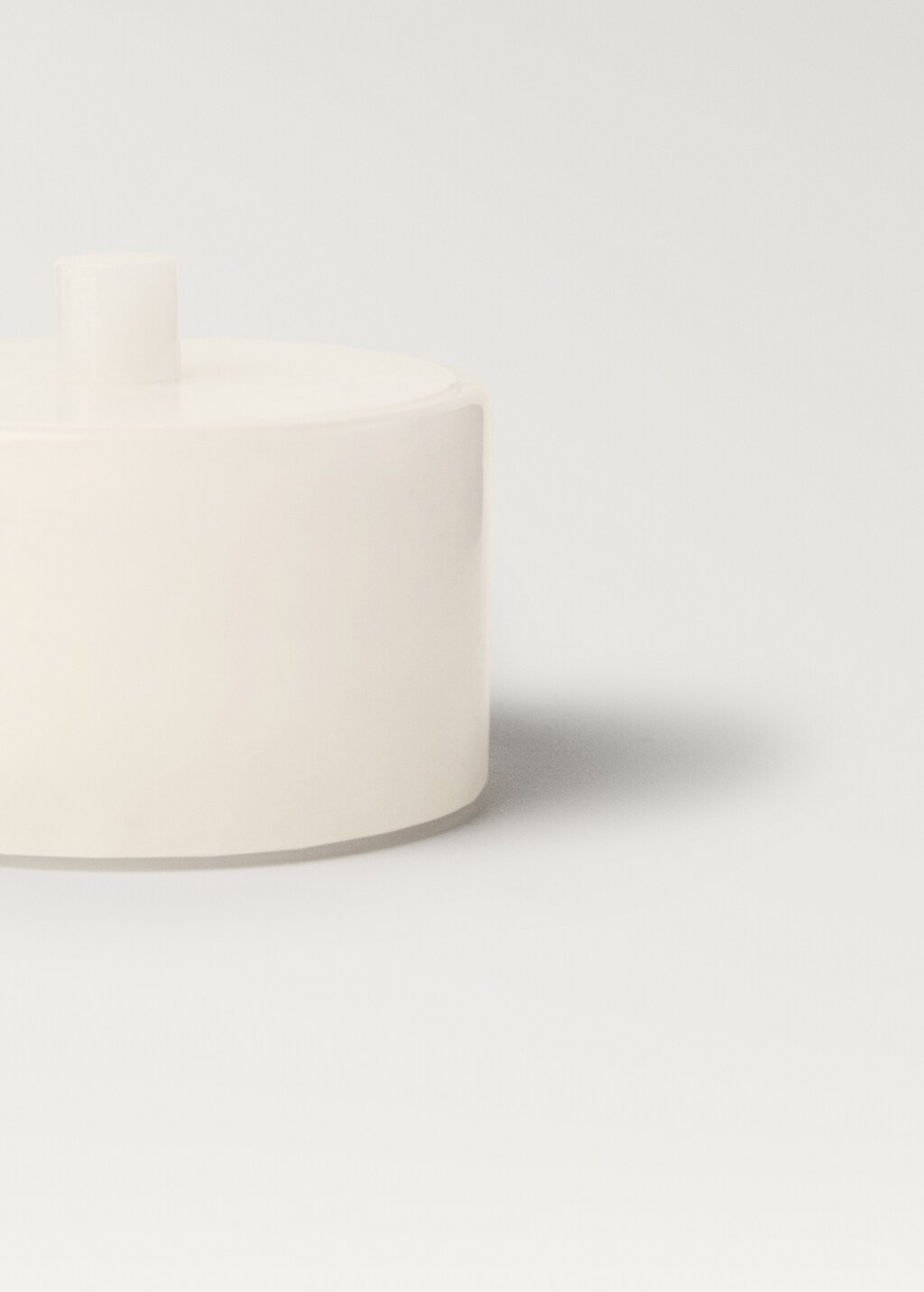 Alabaster bathroom jar - Ivory White