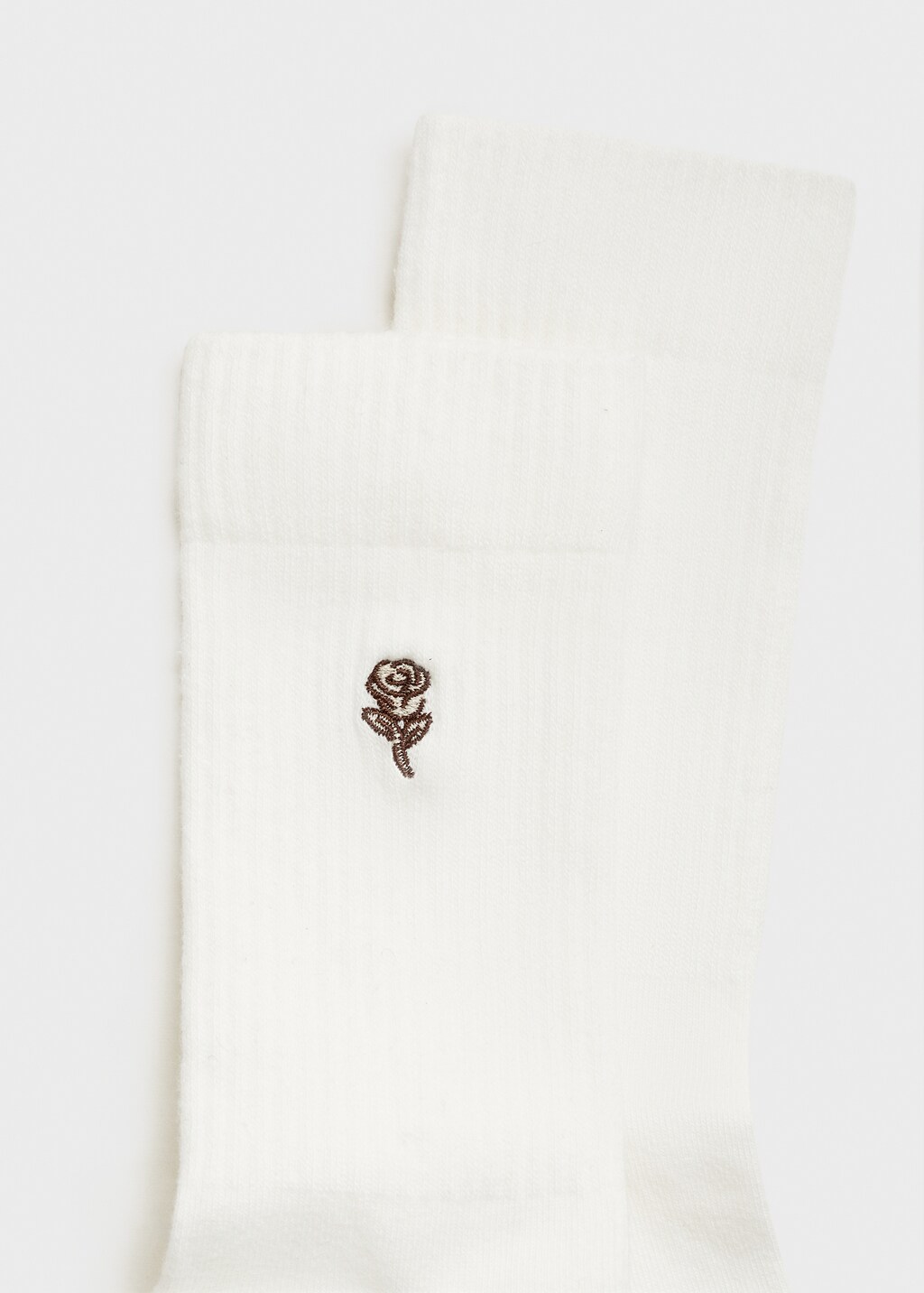 Embroidered cotton socks - Green