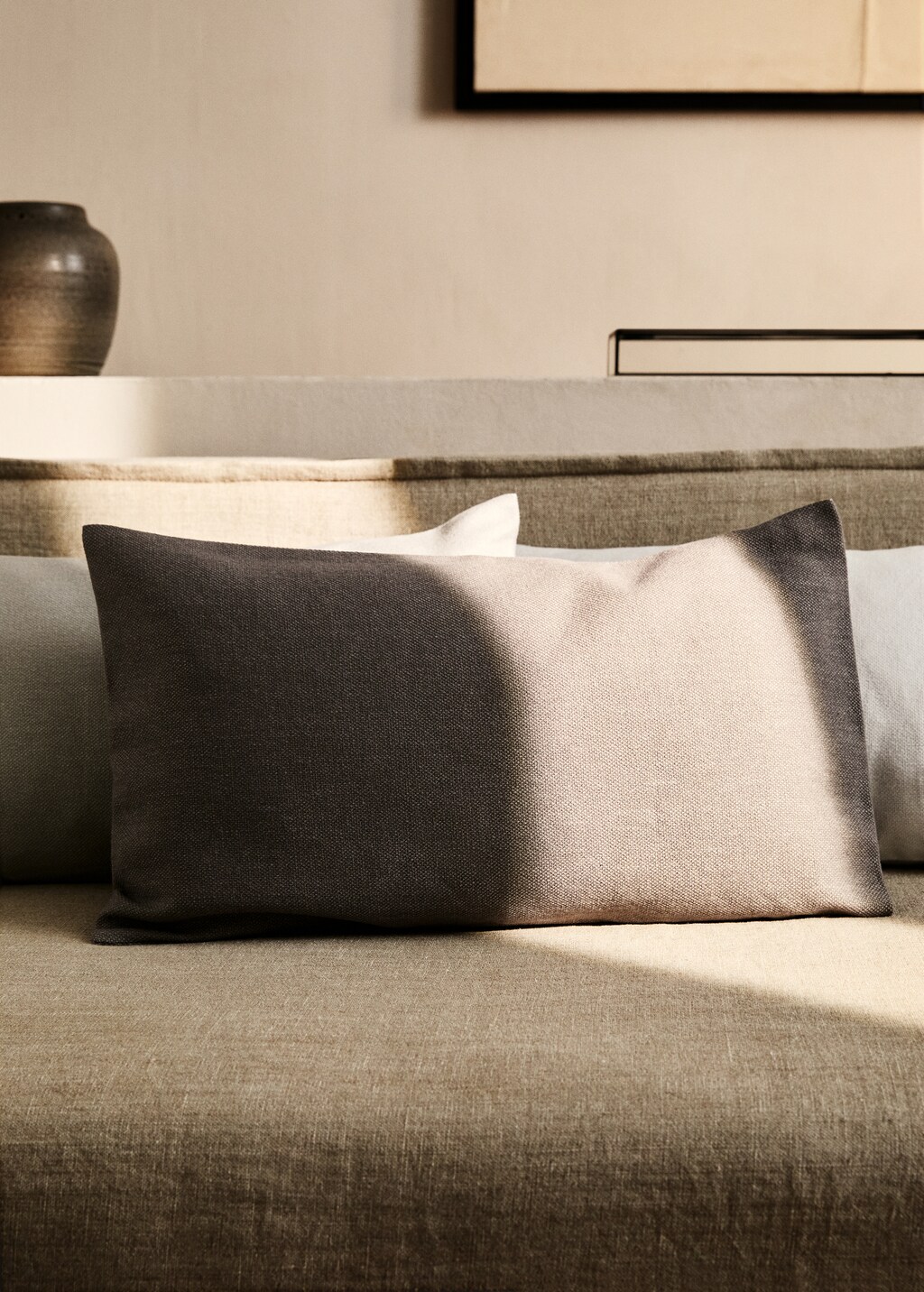 Cushion cover with structure, 30x50 cm - Off White