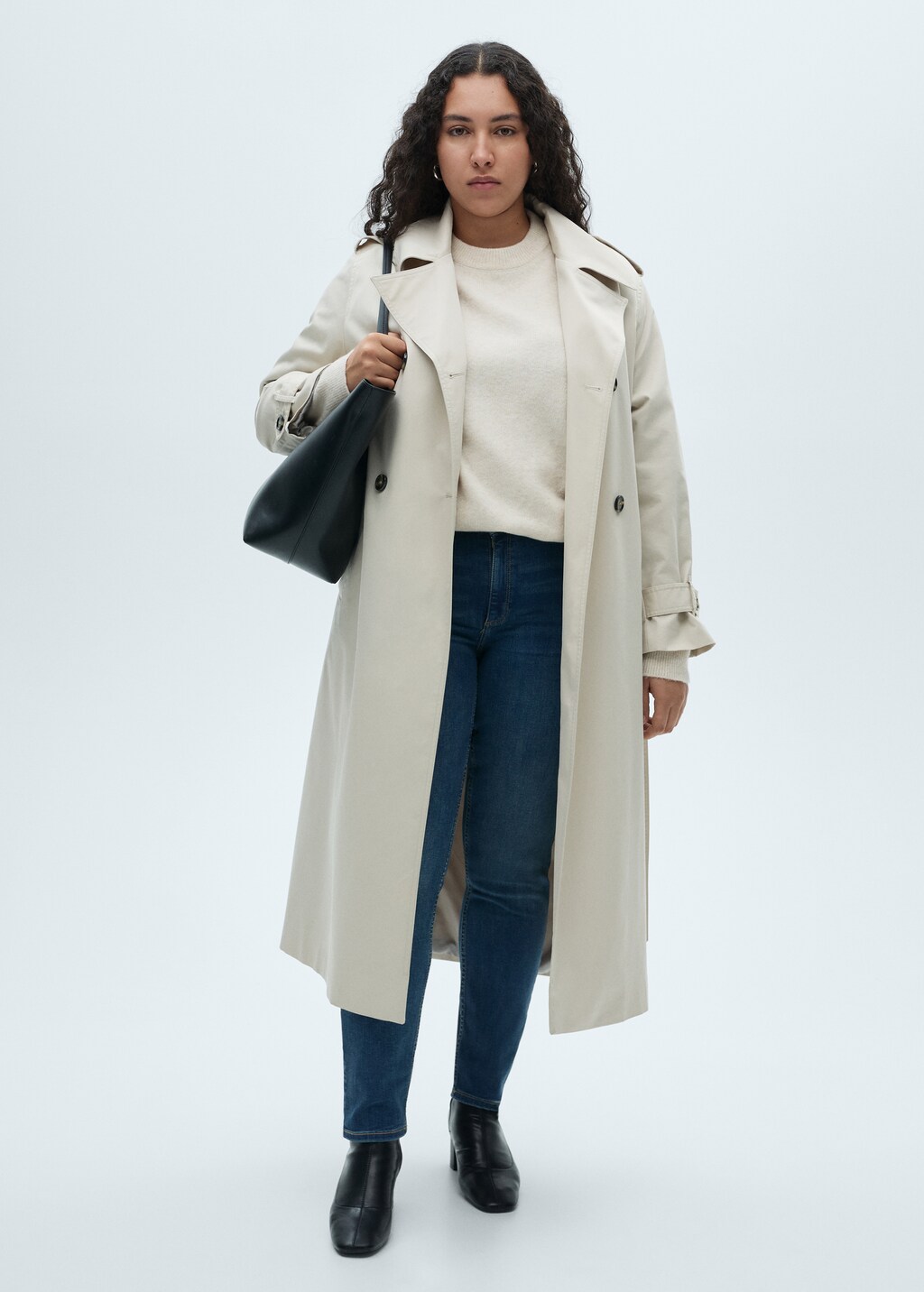 Waxed skinny pushup jeans - Black