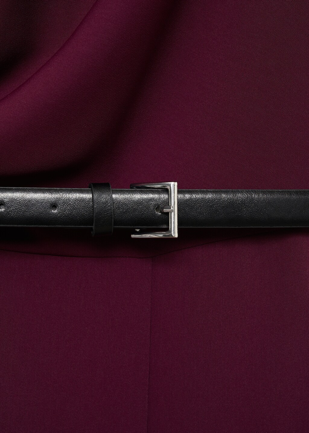 Belt long jumpsuit - Wine