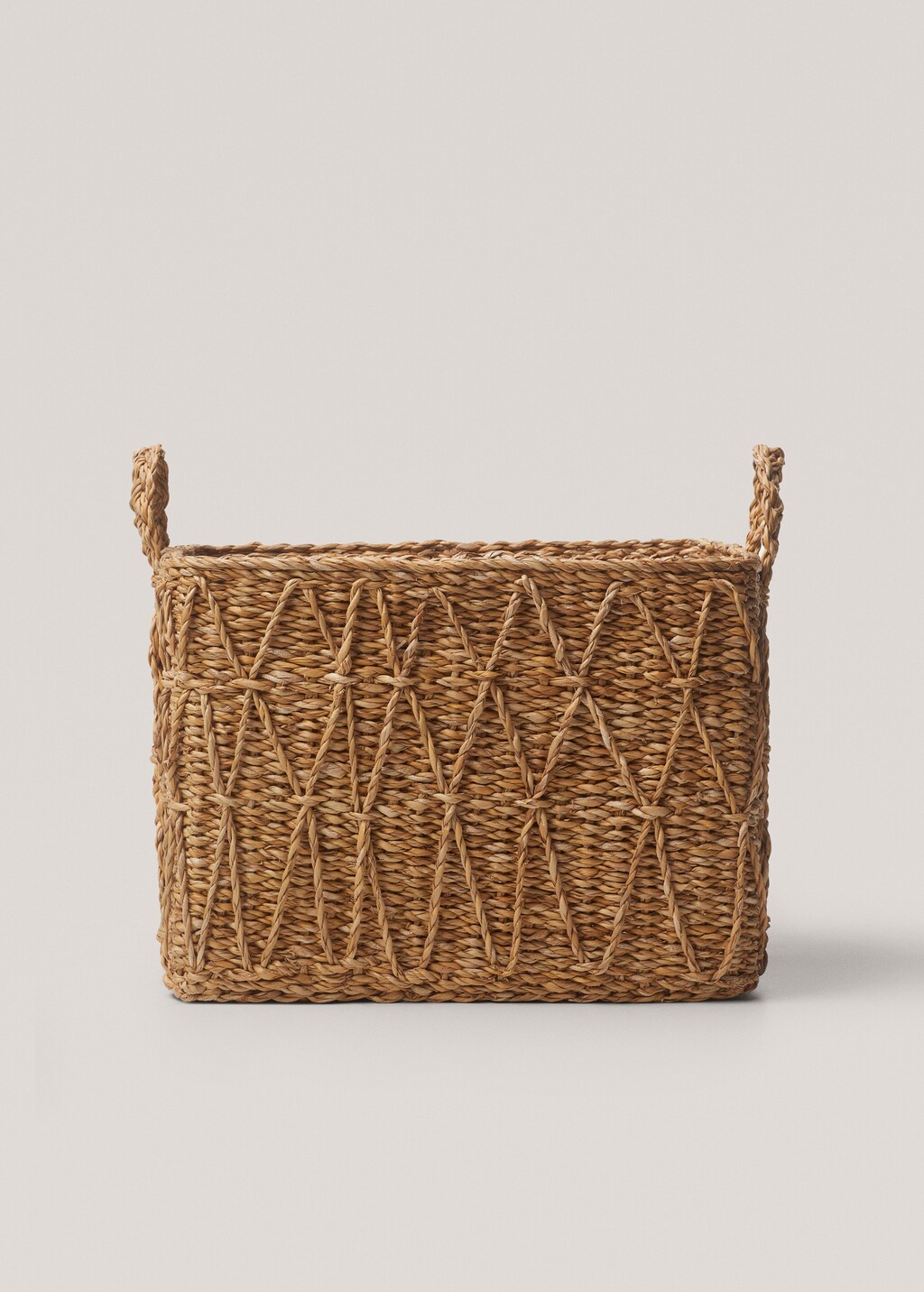 Square basket with handles 37x27cm - Brown