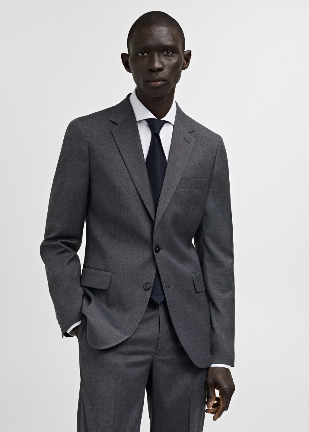 Milan slim-fit suit jacket - Dark Navy