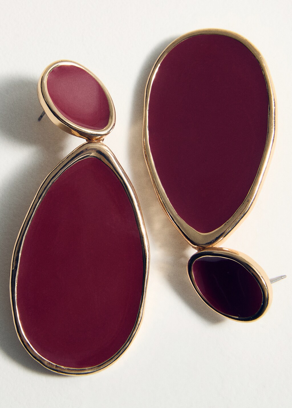 Long beaded earrings - Maroon