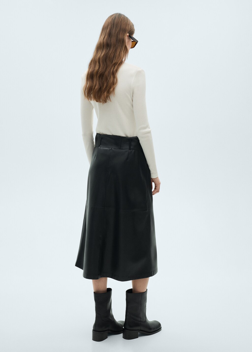 Ribbed knit button-down T-shirt - Dark Navy