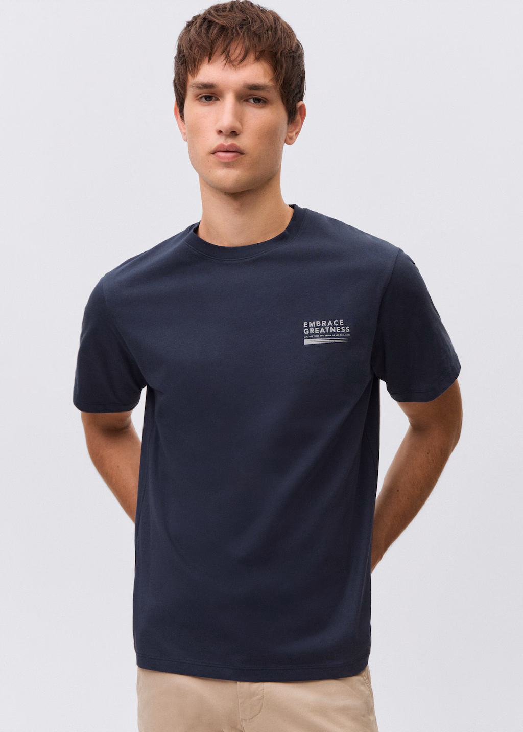 Message cotton T-shirt - Charcoal