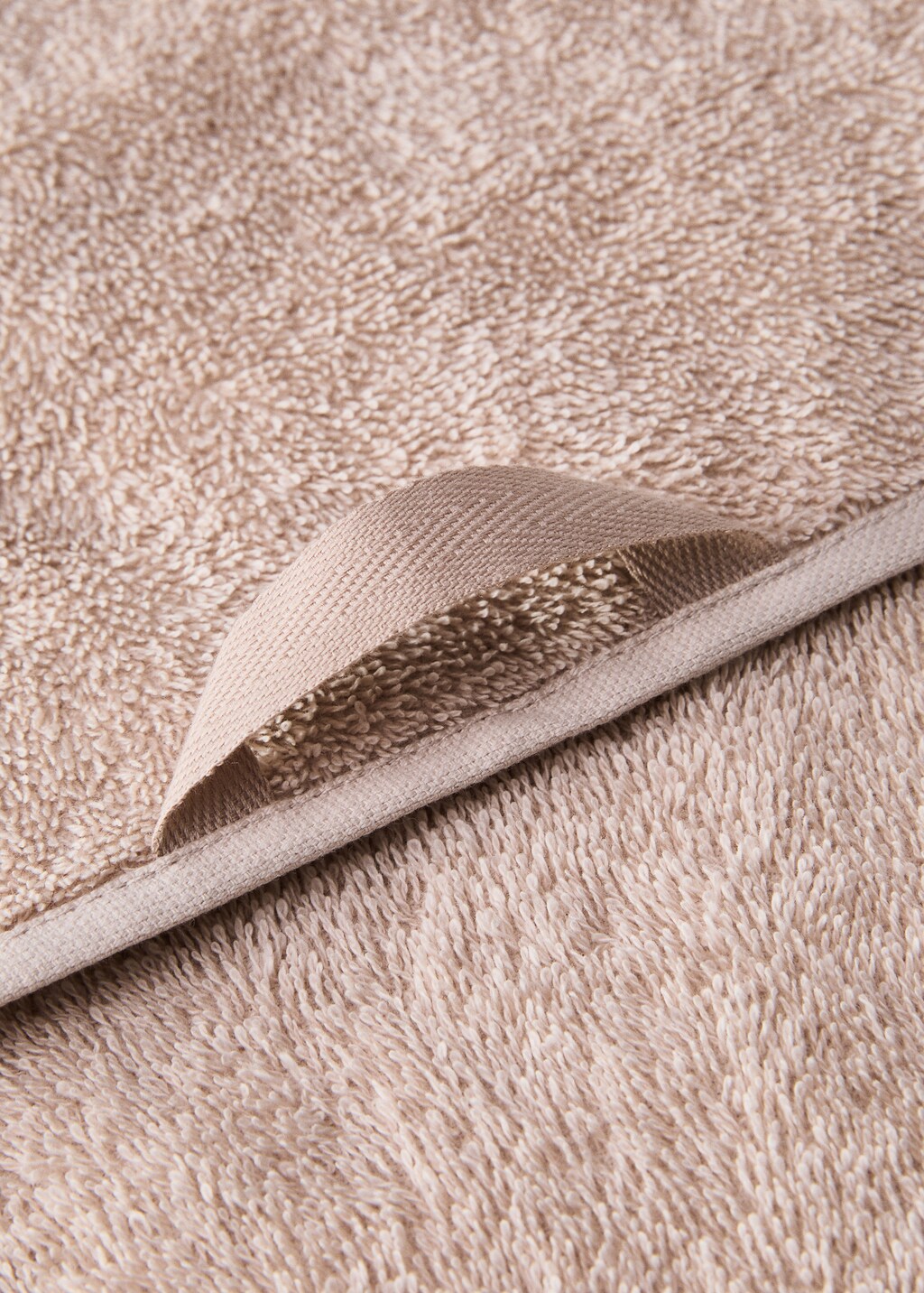 Children's bath towel crochet finish 70x140 cm - Beige