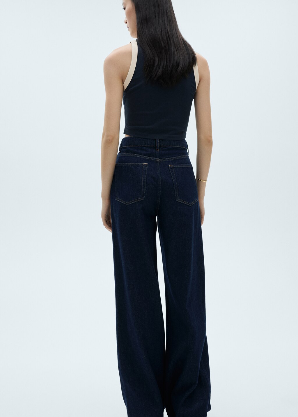 Contrast trim top - Red