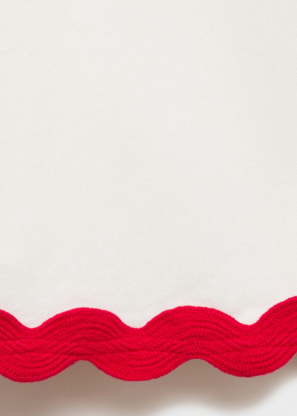 Midi-skirt with contrasting trim - White