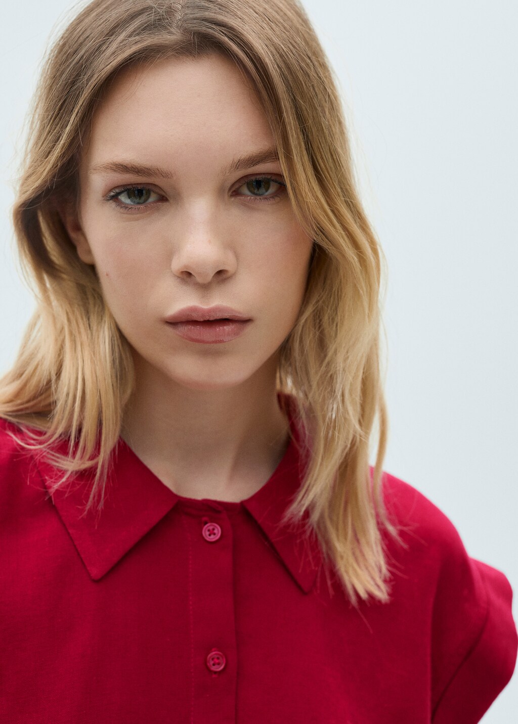 Flowing linen blouse - White