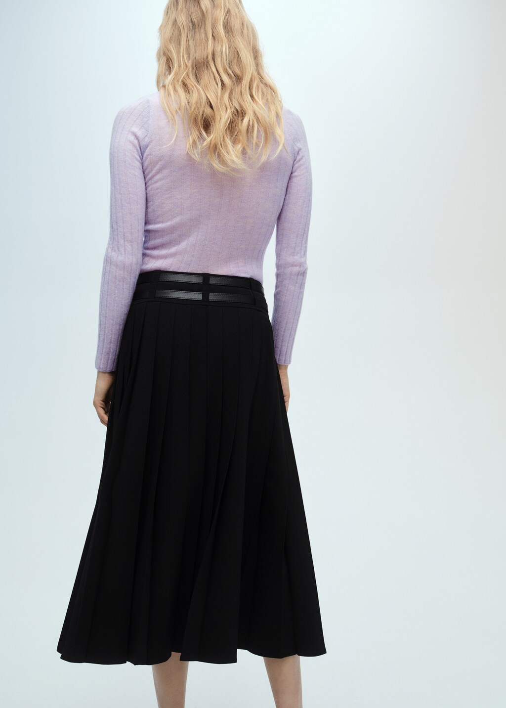 Ribbed round-neck sweater - Off White