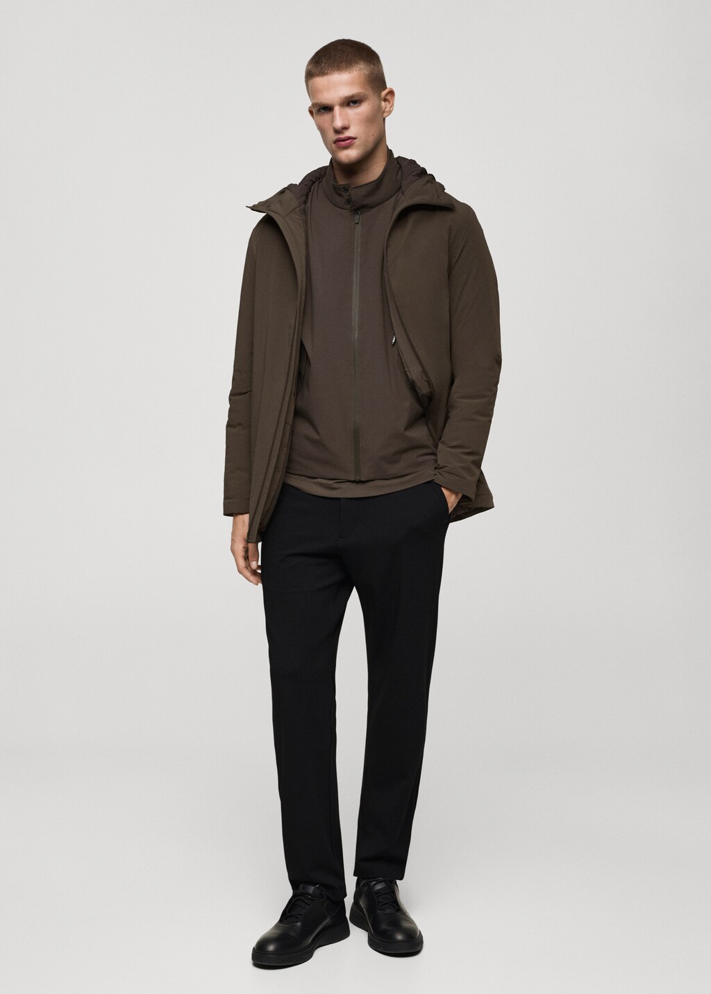 Thermore® waterproof quilted parka with Thermore® padding - Dark Navy