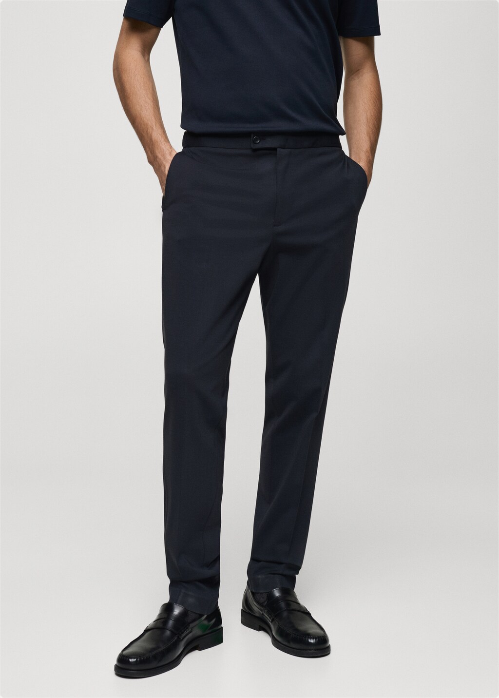 Zurich slim-fit suit trousers - Dark Navy