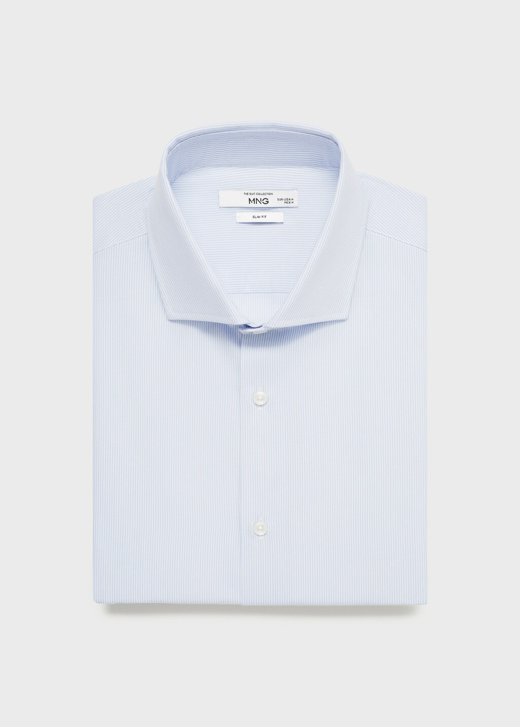 Slim fit thousand striped suit shirt - Sky Blue