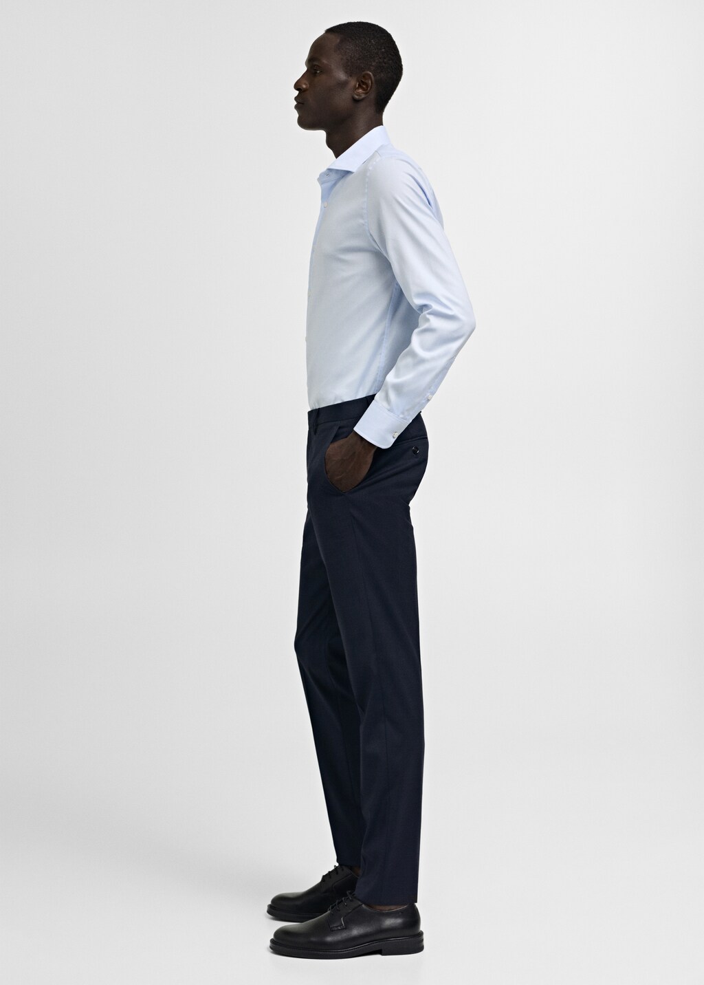 Slim fit structured suit shirt - Sky Blue