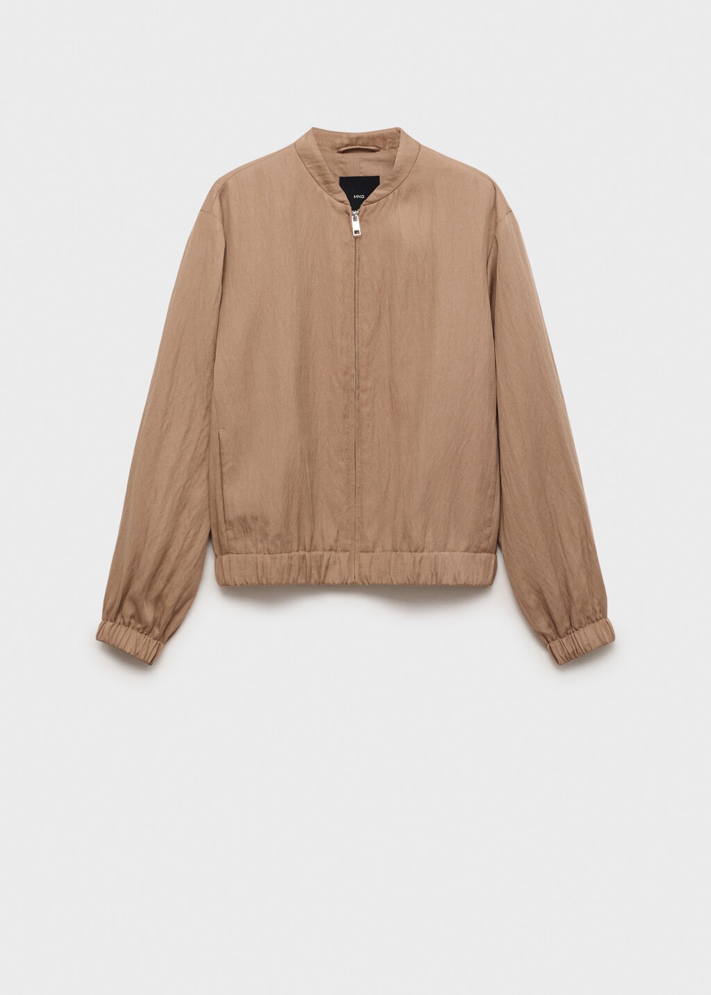 Lyocell bomber jacket - Medium Brown