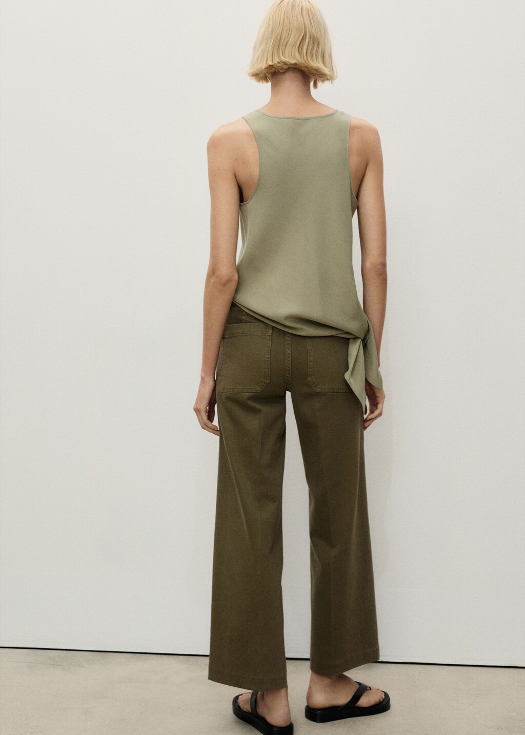 Wideleg jeans with pockets rinse wash - Open Blue