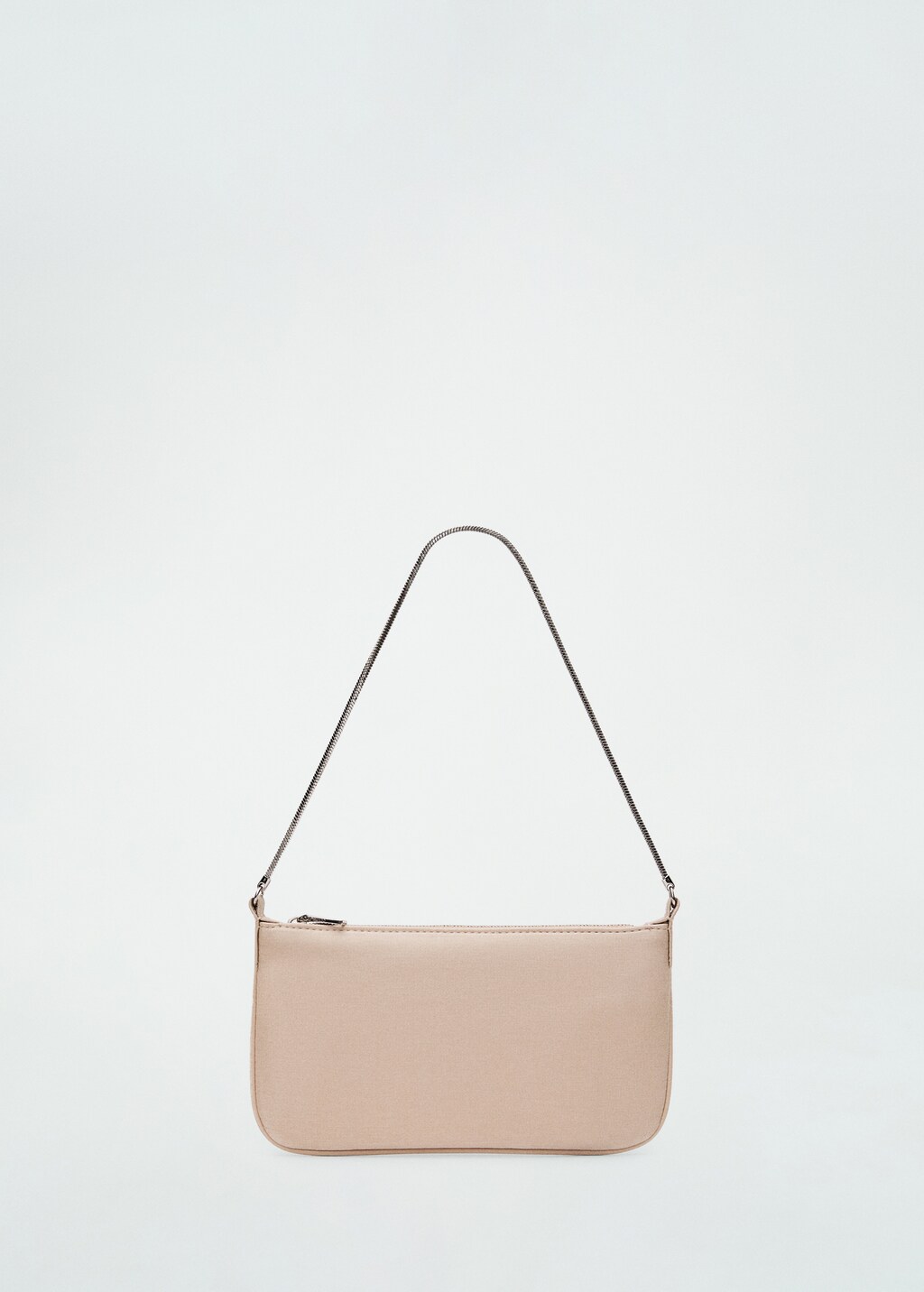 Shiny finish chain bag - Beige