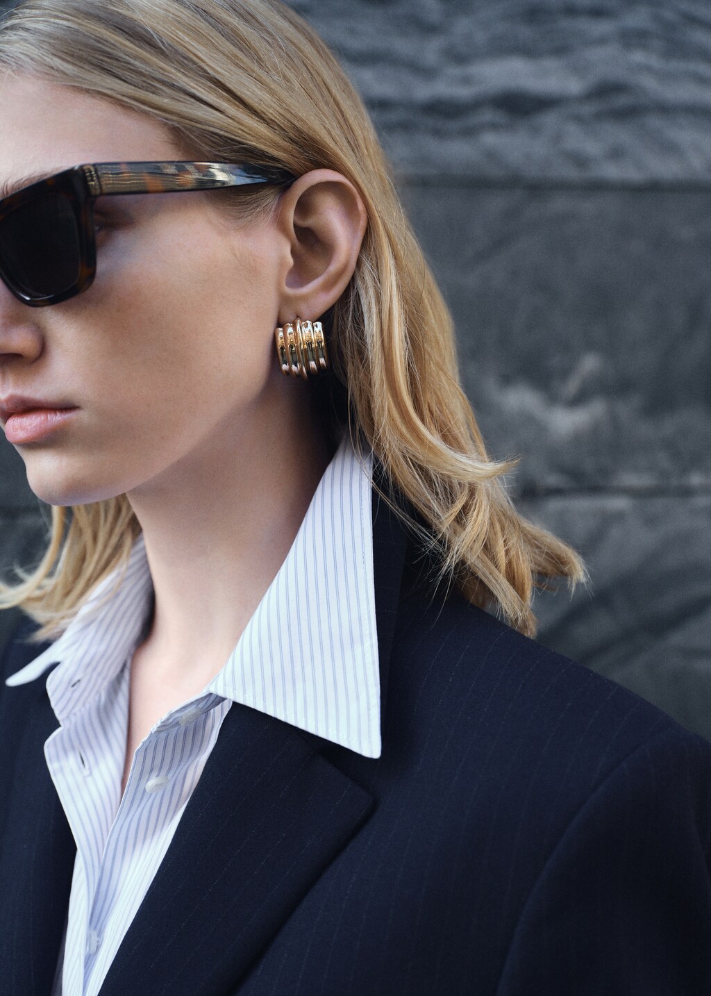 Relief earrings - Gold