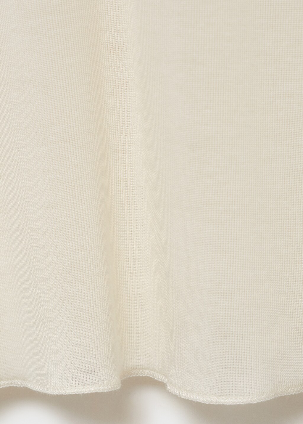 Perkins-neck long-sleeved t-shirt - Ecru