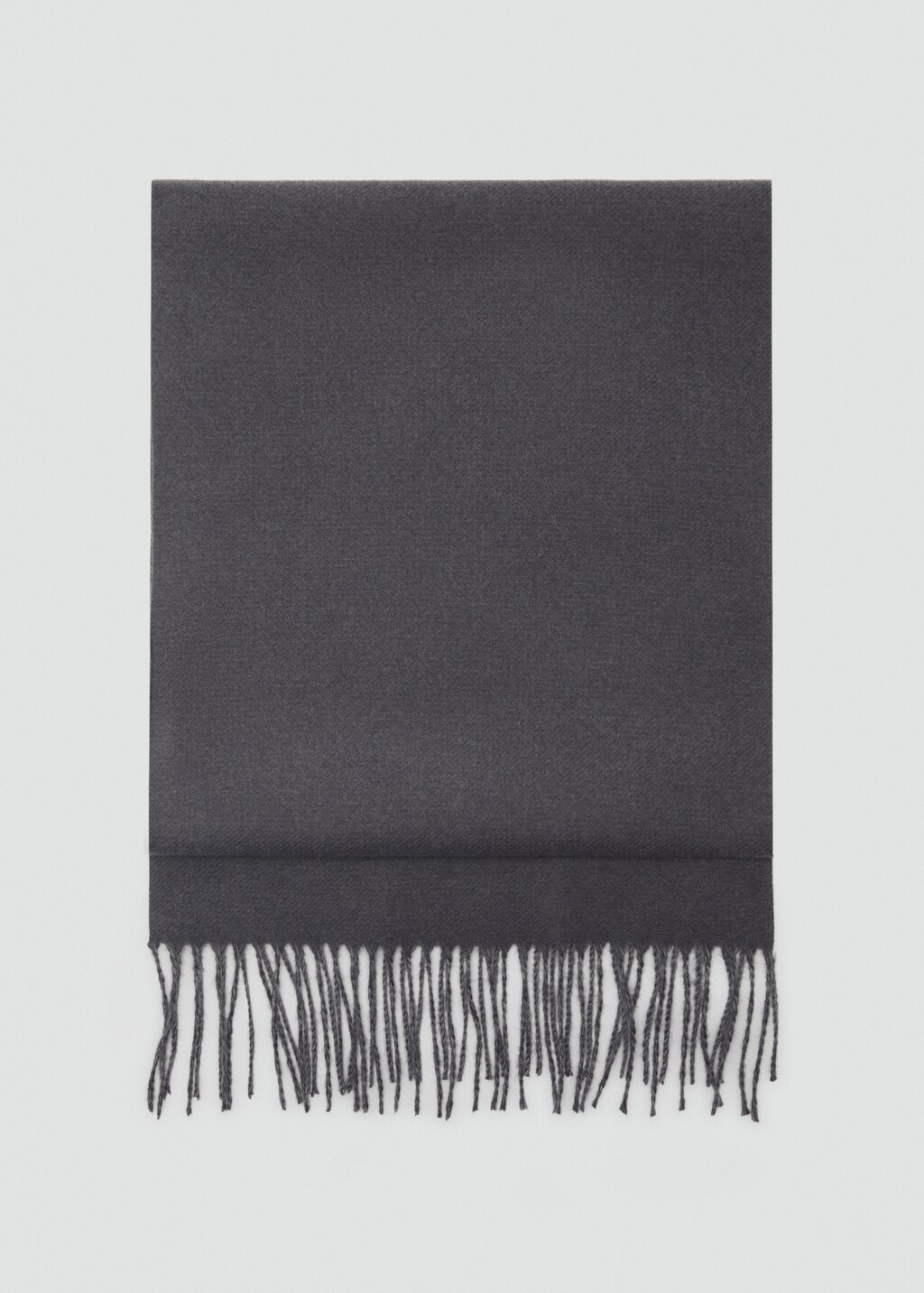 Two-tone fringed scarf - Medium Brown