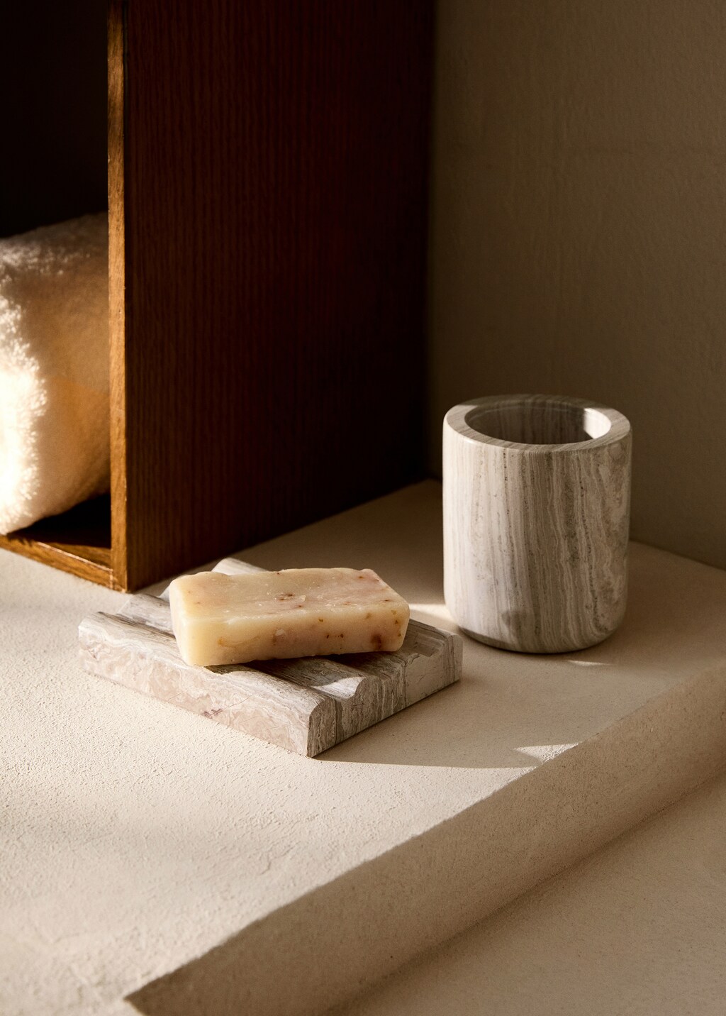 Marble soap dish - Light/Pastel Grey