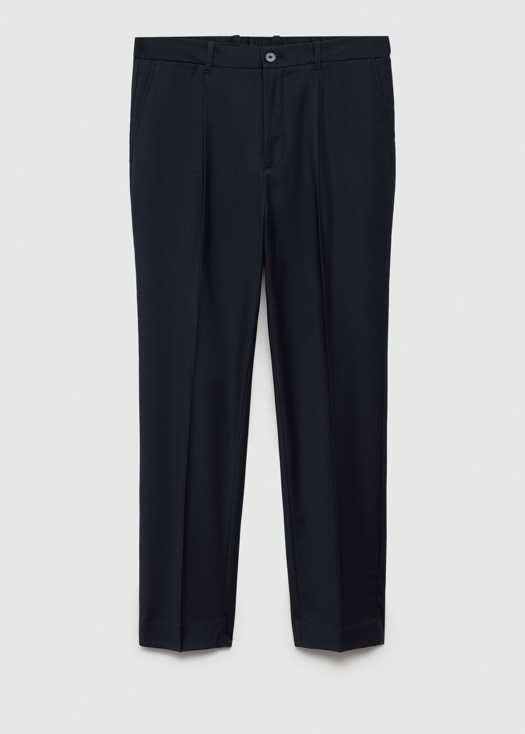 Pleated slim-fit trousers - Dark Heather Grey