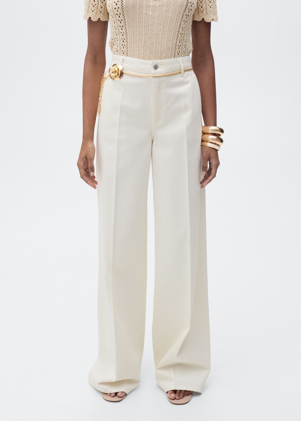 High-rise wideleg jeans - Pastel Pink