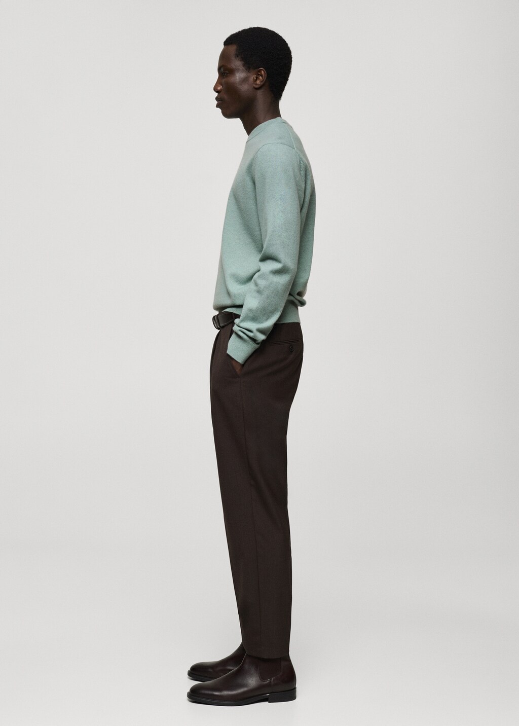 100% cashmere regular-fit sweater - Pastel Green