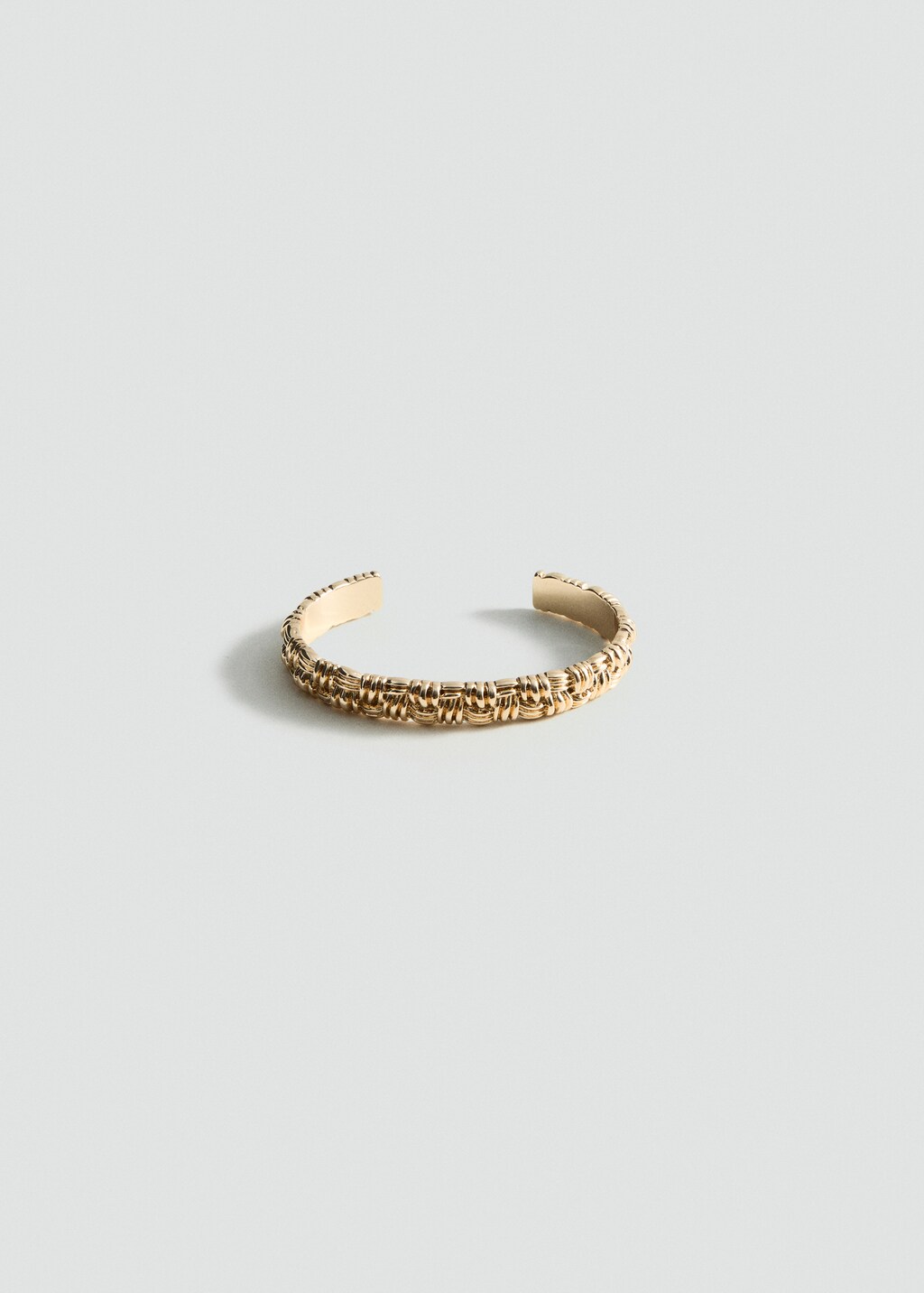 Rigid interlocking bracelet - Gold