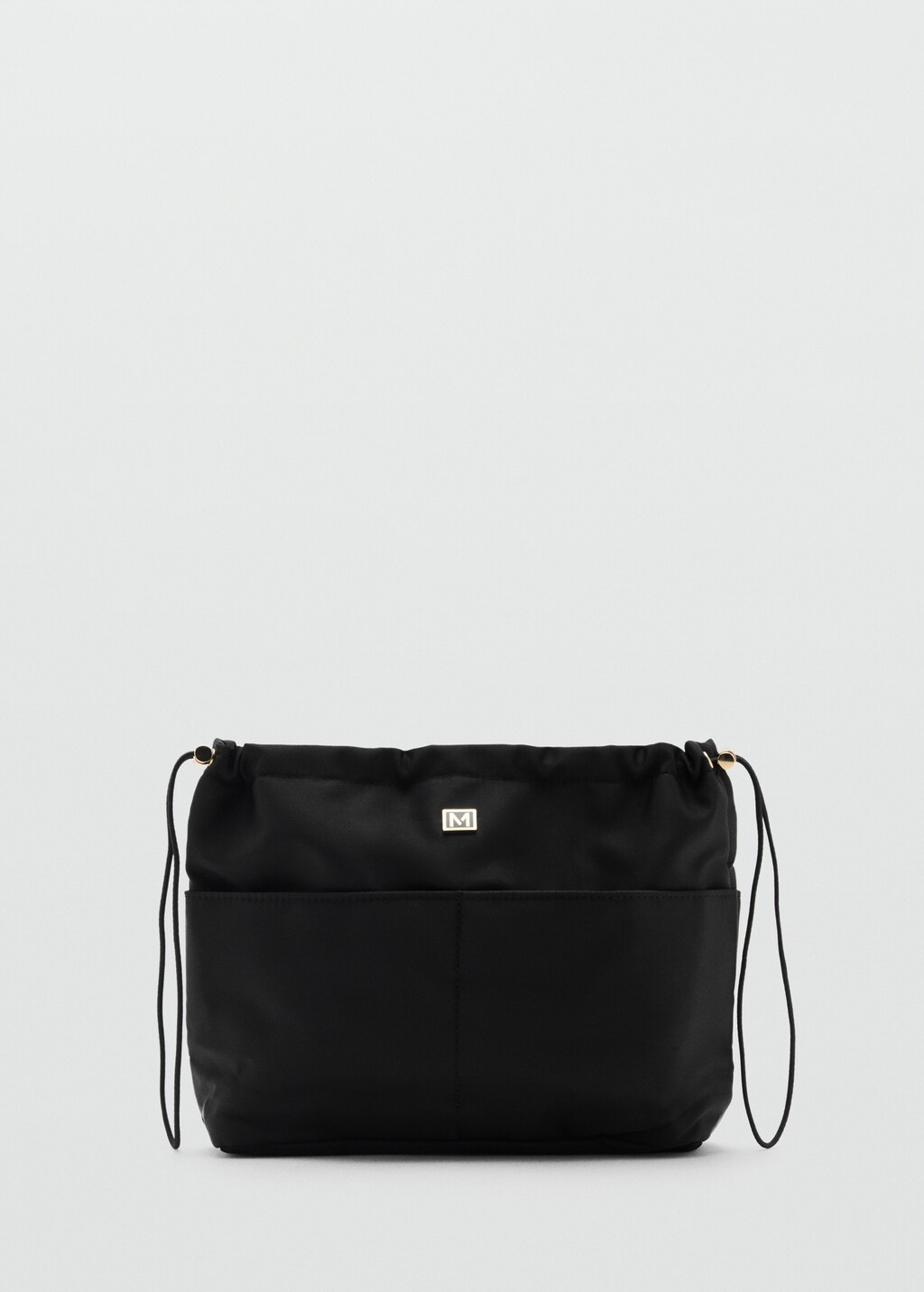 Nylon toiletry bag with pockets - Black